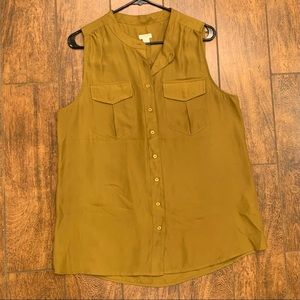 J. Crew Sleeveless Silk Blouse🌟